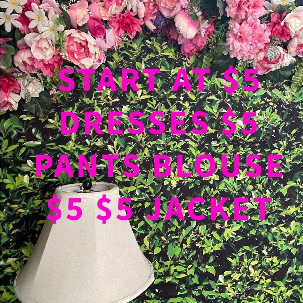 Starts at $5 unlisted items